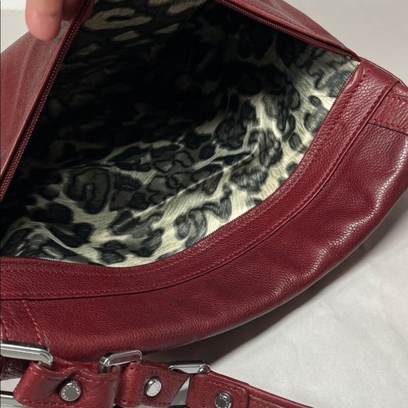 Vintage LONGCHAMP Gatsby Hobo Burgundy Leather Handbag Single Strap - Picture 8 of 16